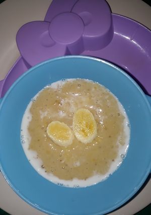 Foto resep Puree banana milk (Mpasi 6 bulan +)