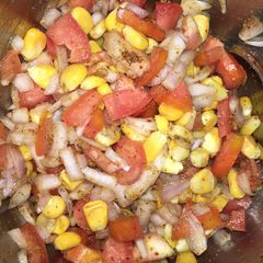 A picture of Corn chaat.