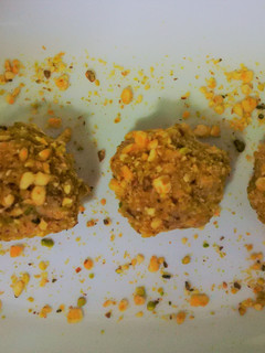 Una foto de Trufas de foie y manzana caramelizada