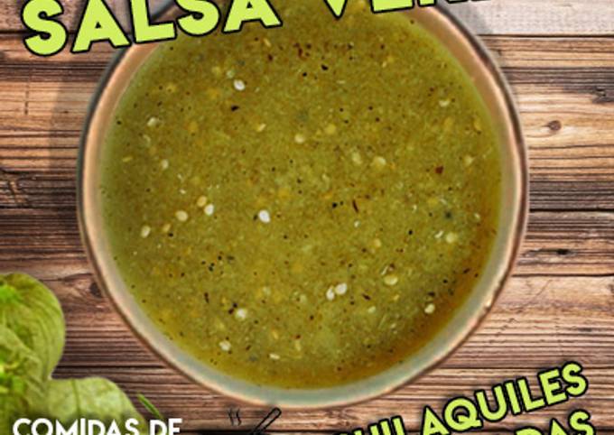 Salsa Verde para Chilaquiles o Enchiladas Receta de Comidas de un Foráneo-  Cookpad