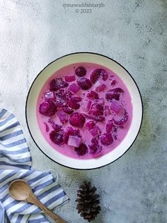 Foto resep Es Buah Naga Merah