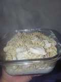 Fideos con salsa blanca