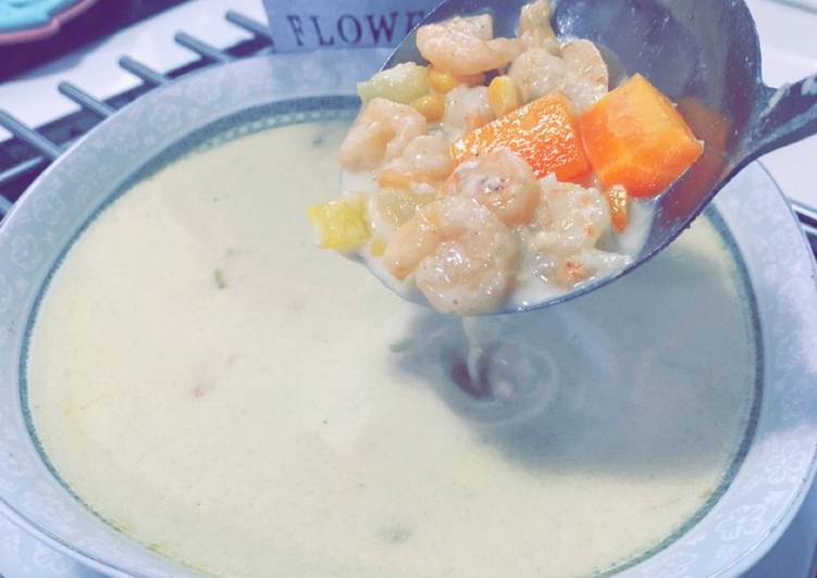 شوربة الروبيان (وصفة أم الحسن)