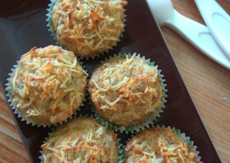 Muffin Pisang Keju Mudah (Tanpa telur&mixer)
