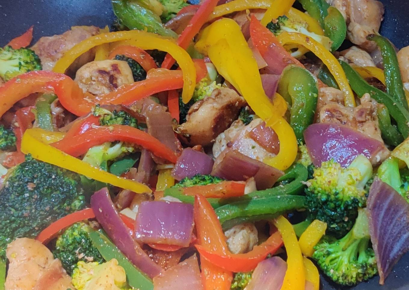 Seared chicken stir-fry