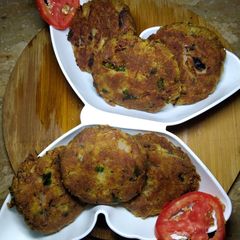 A picture of Shami kababs.