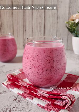 Foto resep Es Lumut Buah Naga Creamy