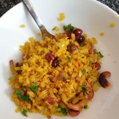 A picture of Puffed rice (Poha).
