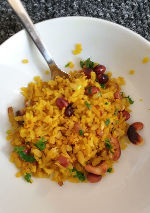 A picture of Puffed rice (Poha).