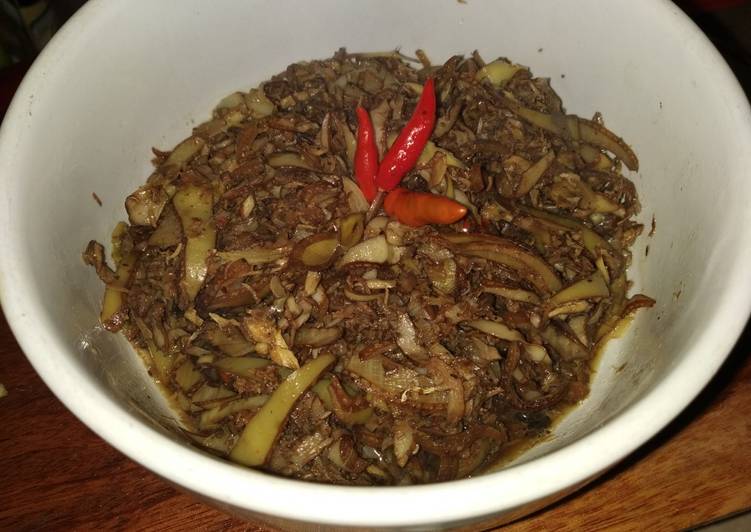 Resep masakan Tumis Putungo Bumbu Kelapa Goreng | Cara Membuat Tumis Putungo Bumbu Kelapa Goreng Yang Paling Enak