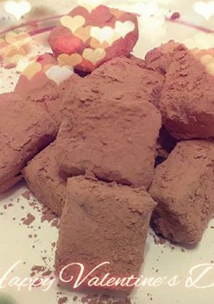 【七夕情人節】手工生巧克力(超簡易版) 的食譜成品照片