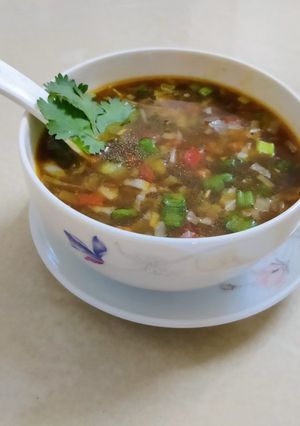 A picture of Manchow soup 🍲.
