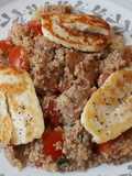Fattoush de halloumi y quinoa