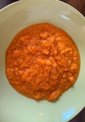 Édesburgonya főzelék recept fotója