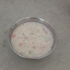 Cucumber and tomato raita A picture of Cucumber and tomato raita.