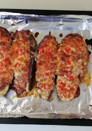 Una foto de Berenjenas gratinadas