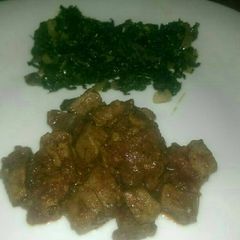 A picture of Fried liver.