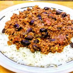 Beefed up Chilli Con Carne, with fresh chillies A picture of Beefed up Chilli Con Carne, with fresh chillies.