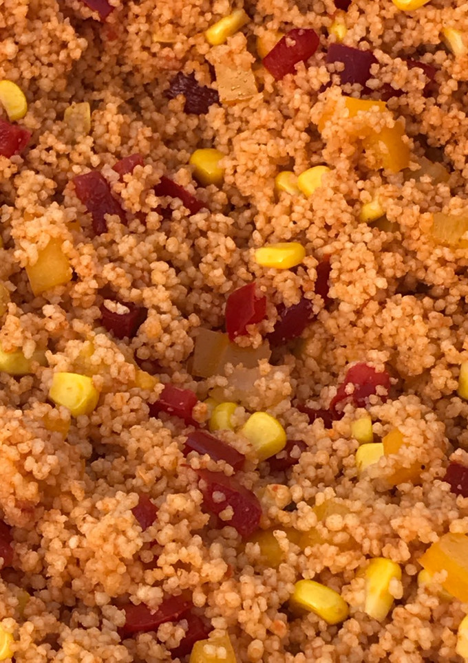 Una foto de Ensalada de couscous con curry