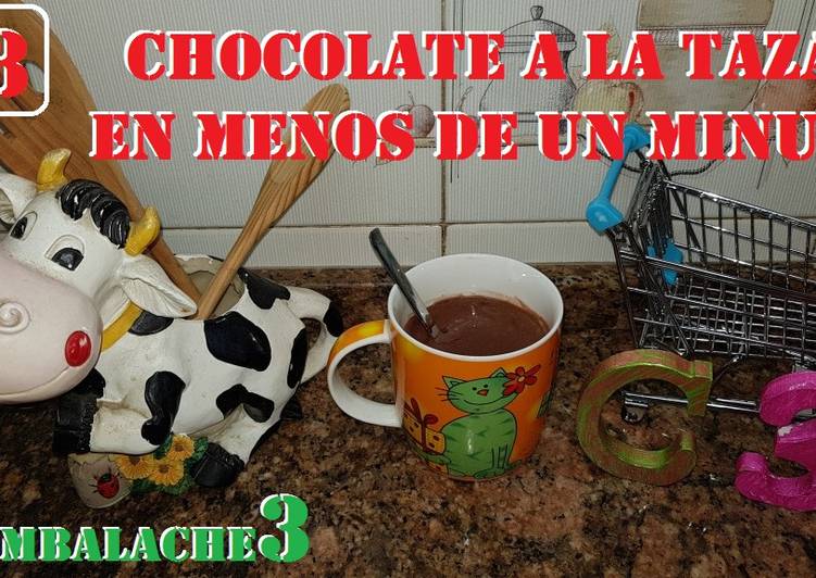 Chocolate a la taza (espesito) en menos de un minuto