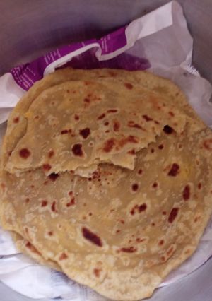 A picture of Pumpkin chapati.