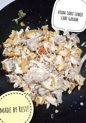 Foto resep Ayam tahu suwir cabe garam 🍗🌶🌰