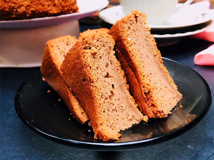 Cara Gampang Membuat Chiffon Coklat free gluten (Loyang Biasa) yang Lezat