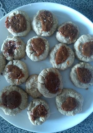 Una foto de Pepas caseras integrales con dulce de leche