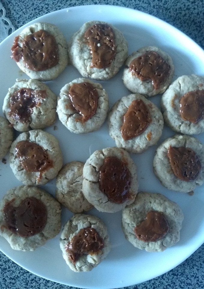 Una foto de Pepas caseras integrales con dulce de leche