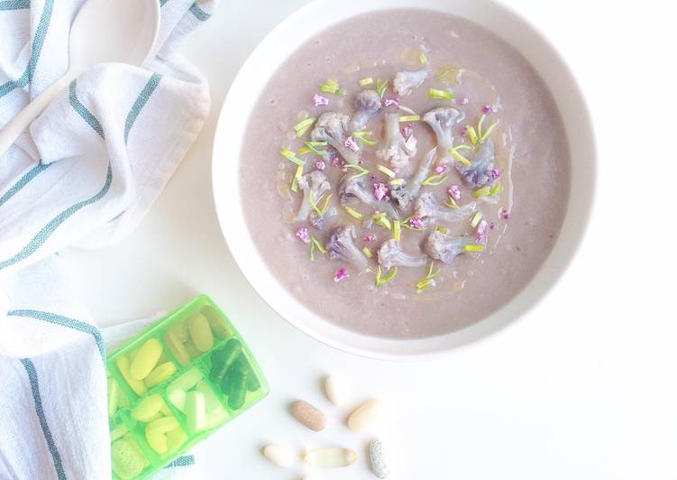 Vellutata di cavolfiore viola