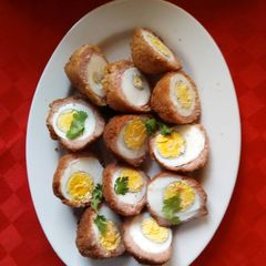 A picture of Scotch eggs.