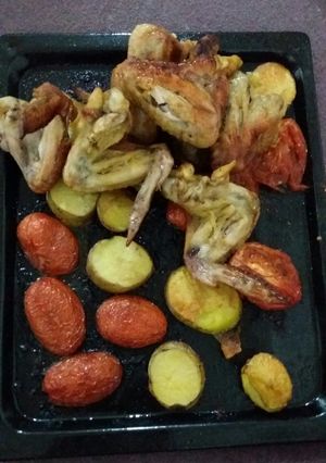 عکسی از دستور بال مرغ در فر
