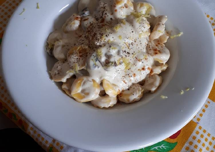 Tortellini panna e funghi al profumo di limone glutenfree