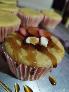 Una foto de Cupcake con harina para hot cakes