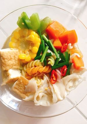 Hình của món Súp nui chay.