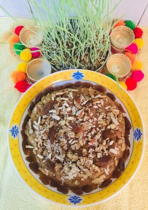 A picture of Rava-Mawa Halwa.