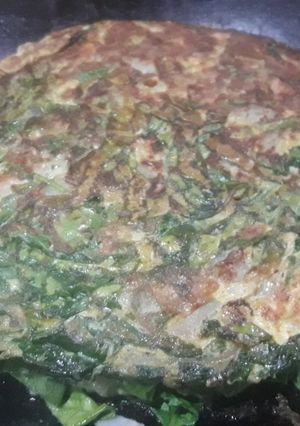 Una foto de Tortilla de espinaca rápida