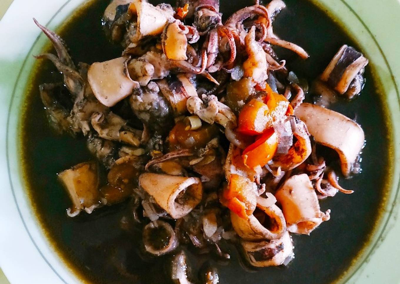Cumi Kuah Hitam Rica Sederhana