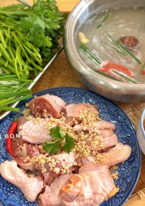 Hình của món Lẩu Gà Rượu Nếp.