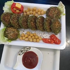 Chikpice and spinach kabab A picture of Chikpice and spinach kabab.
