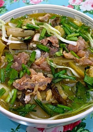 Hình của món Gân bò nấu dưa.