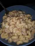Bacon Alfredo with shrimp and mushrooms