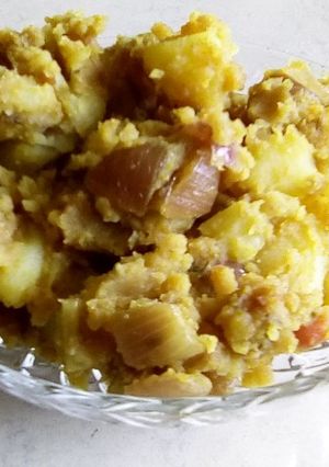 A picture of Masala potato fry.