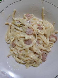 Foto resep Fettuccine carbonara sosis ayam