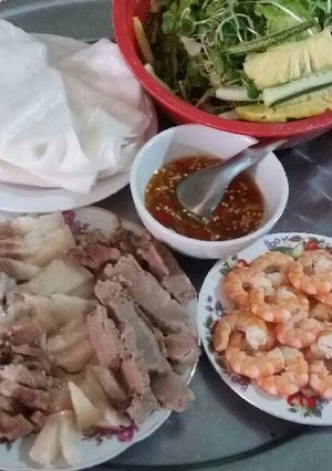 Hình của món Mì lá cuốn.