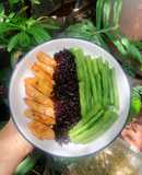 Healthy: cơm đen - ức gà sốt mật ong- đậu luộc