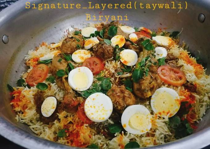 Signature layered(taywali)Biryani