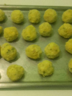Una foto de Croquetas de papa con panceta y muzzarella