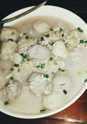 Hình của món Canh khoai sọ nấu lạc.