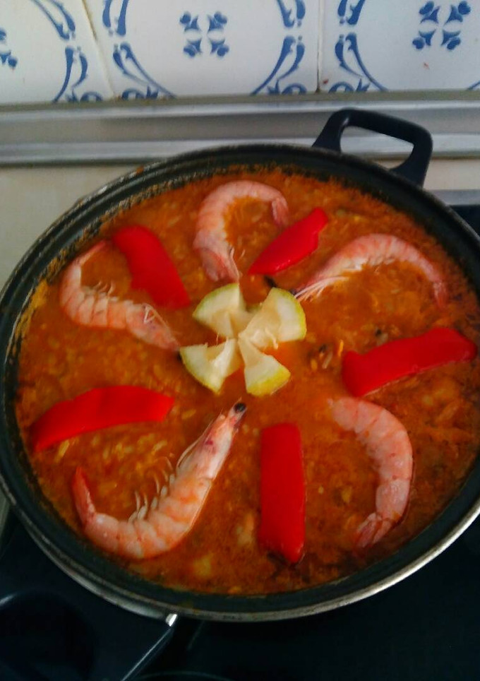 Una foto de Arroz rápido de mariscos